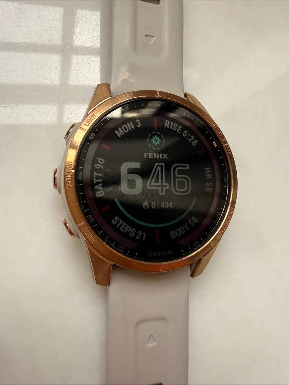 Garmin fēnix® 7S Solar Edition Rose Gold with Light Sand Band
